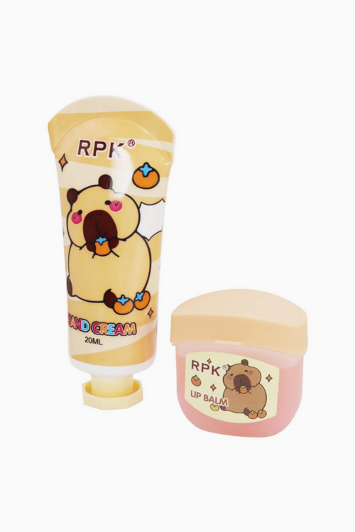 2-in-1 Capybara Hand Lotion and Lip Balm