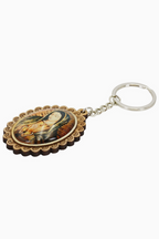 Our Lady of Guadalupe Epoxy Resin Infused Wood Key Chain