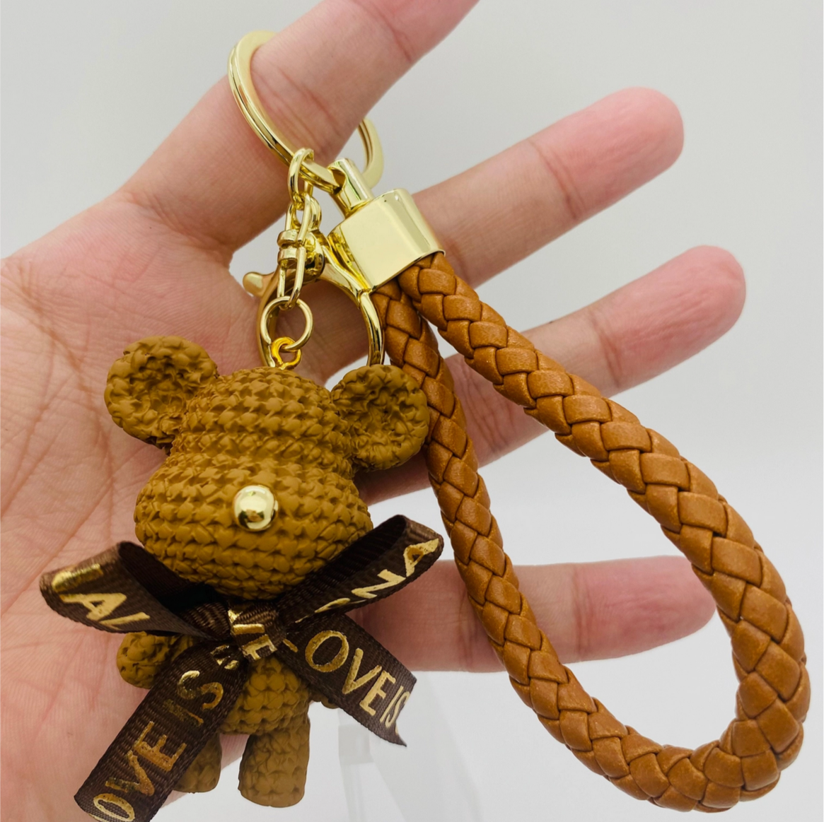 Cartoon Resin Bear Doll Keychain