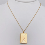 "I Love You" Stainless Steel Openable Envelope Necklace
