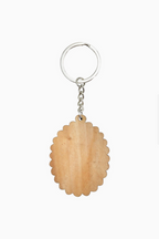 Our Lady of Guadalupe Epoxy Resin Infused Wood Key Chain