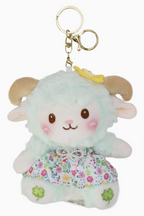 Lucky Wooly Lamb Fuzzy Stuffed Key Chain