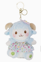 Lucky Wooly Lamb Fuzzy Stuffed Key Chain