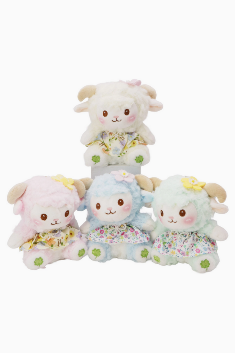 Lucky Wooly Lamb Fuzzy Stuffed Key Chain