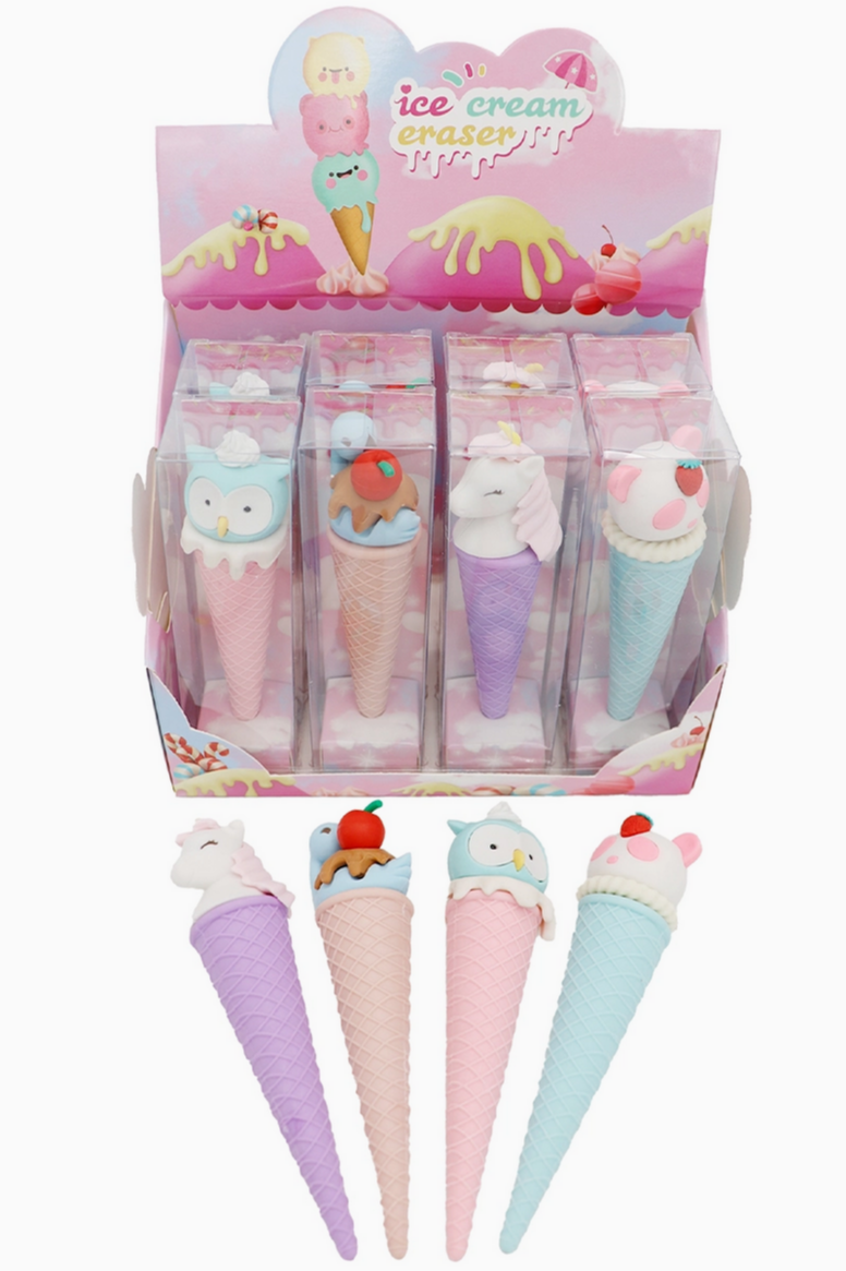 Animal Ice Cream Cone Tpu Eraser Collection