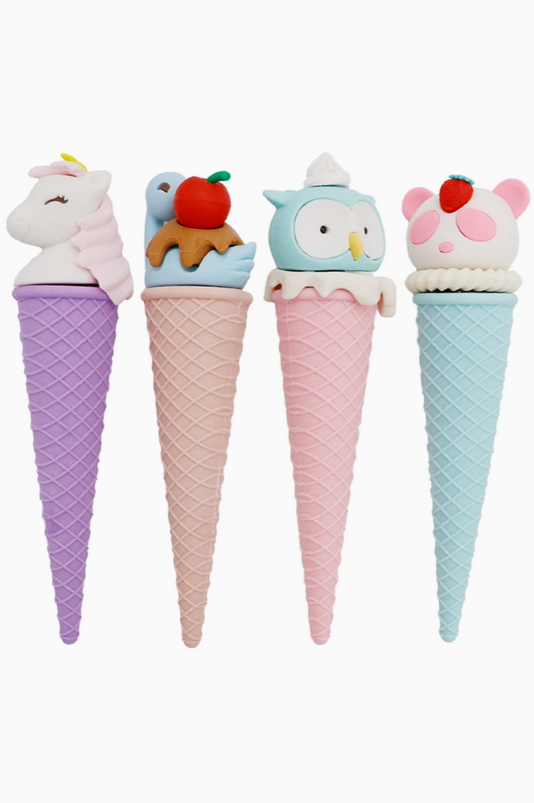 Animal Ice Cream Cone Tpu Eraser Collection