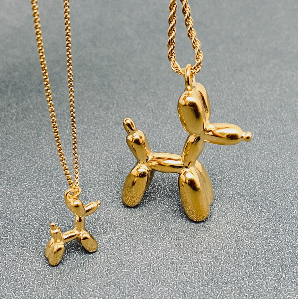 Balloon Dog 18K Gold-Plated Stainless Steel Necklace