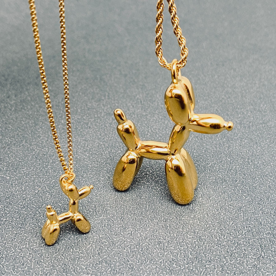 Balloon Dog 18K Gold-Plated Stainless Steel Necklace