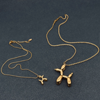 Balloon Dog 18K Gold-Plated Stainless Steel Necklace