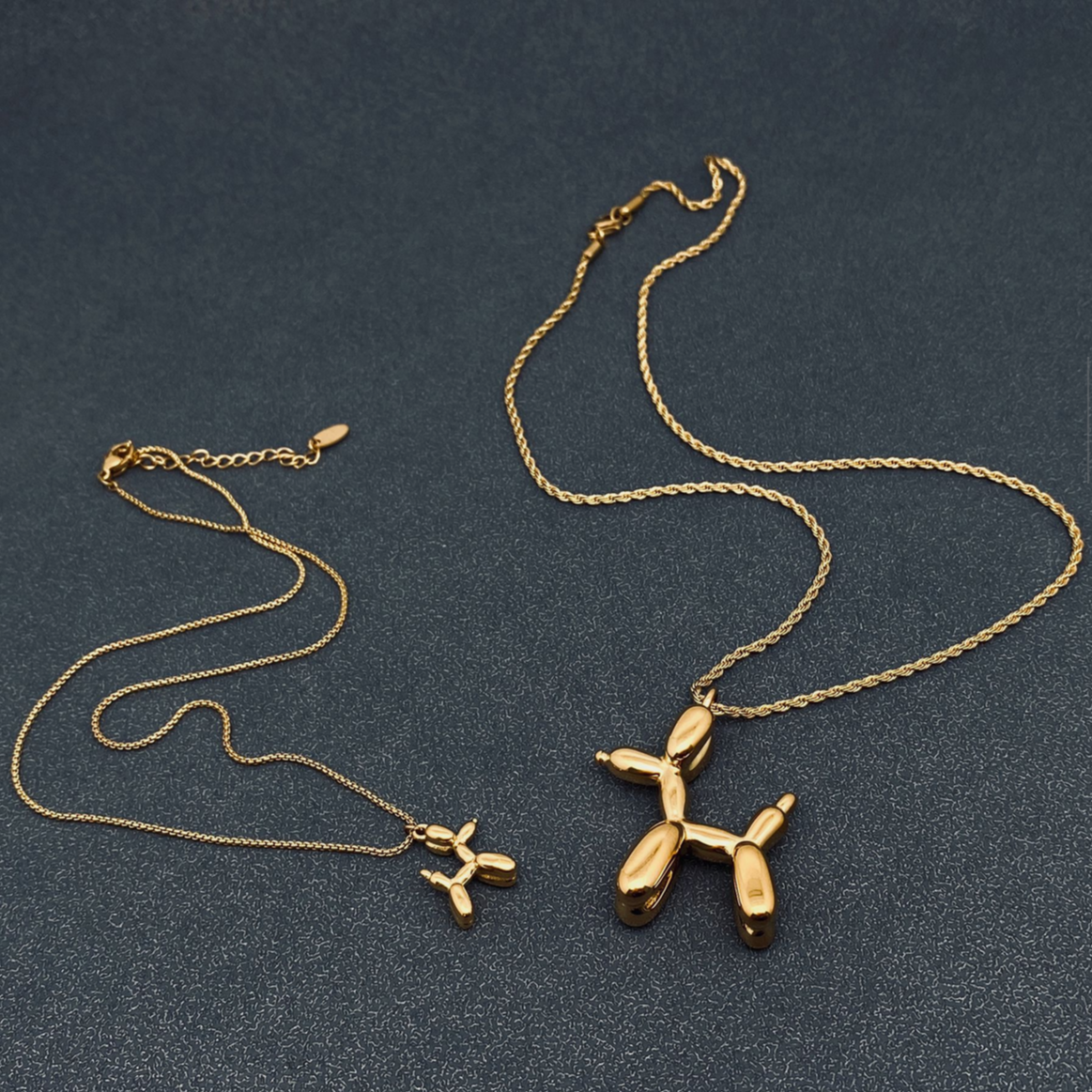 Balloon Dog 18K Gold-Plated Stainless Steel Necklace