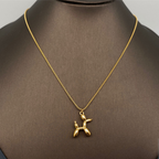 Balloon Dog 18K Gold-Plated Stainless Steel Necklace