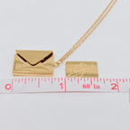 "I Love You" Stainless Steel Openable Envelope Necklace